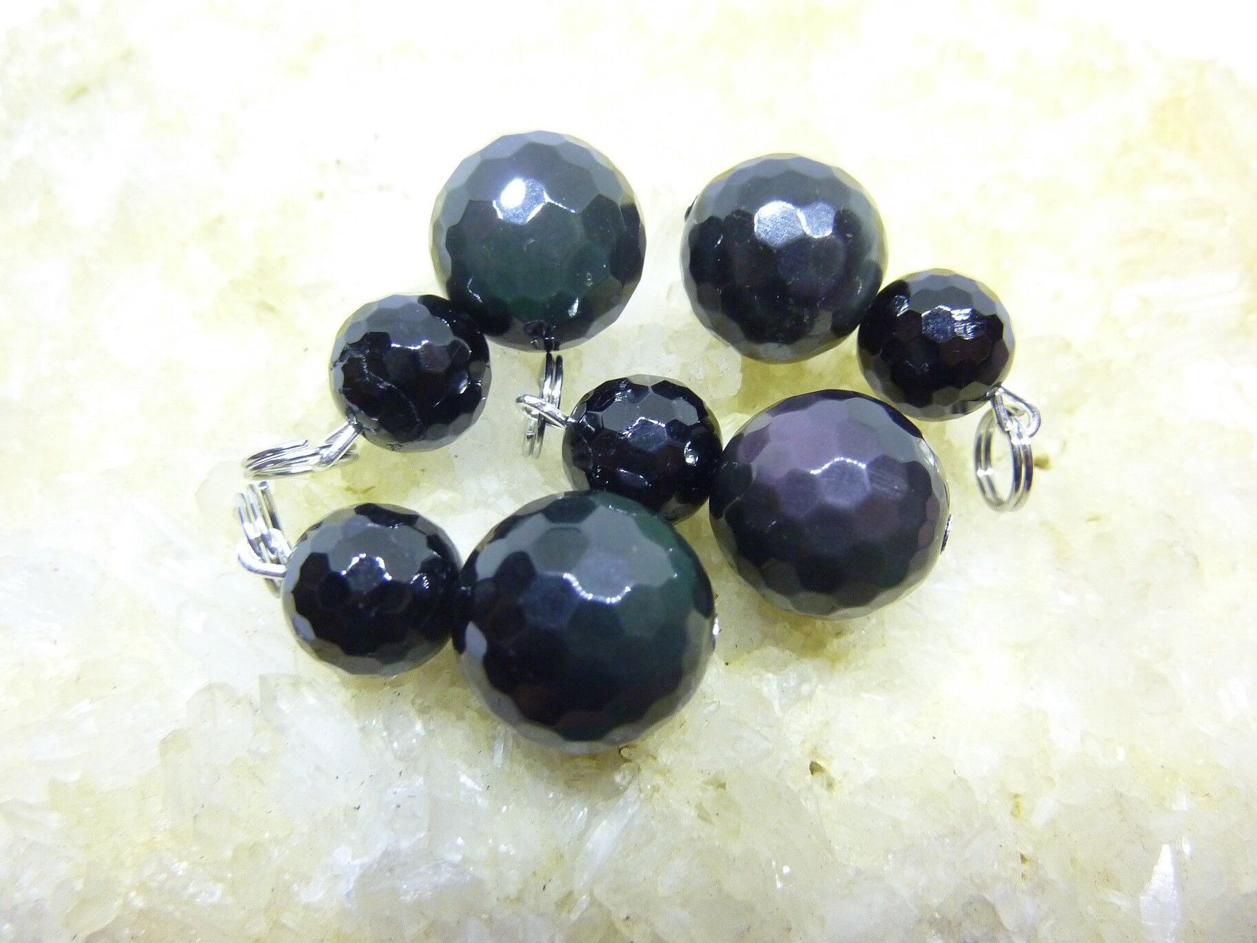 Pendentif spinelle noir-Obsidienne oeil céleste méga protection – Image 4