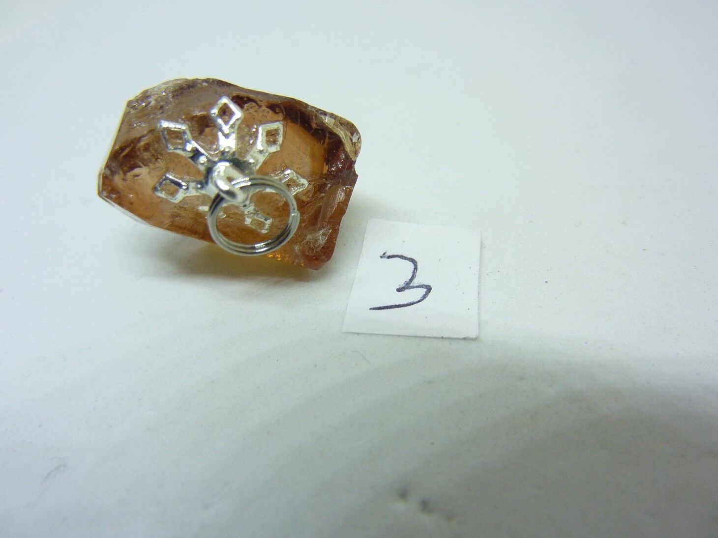 SUBLIME PENDENTIF TOPAZE IMPERIALE GEMME 11,5 GR 57,5 CARATS TRES RARE ref 5548 – Image 4