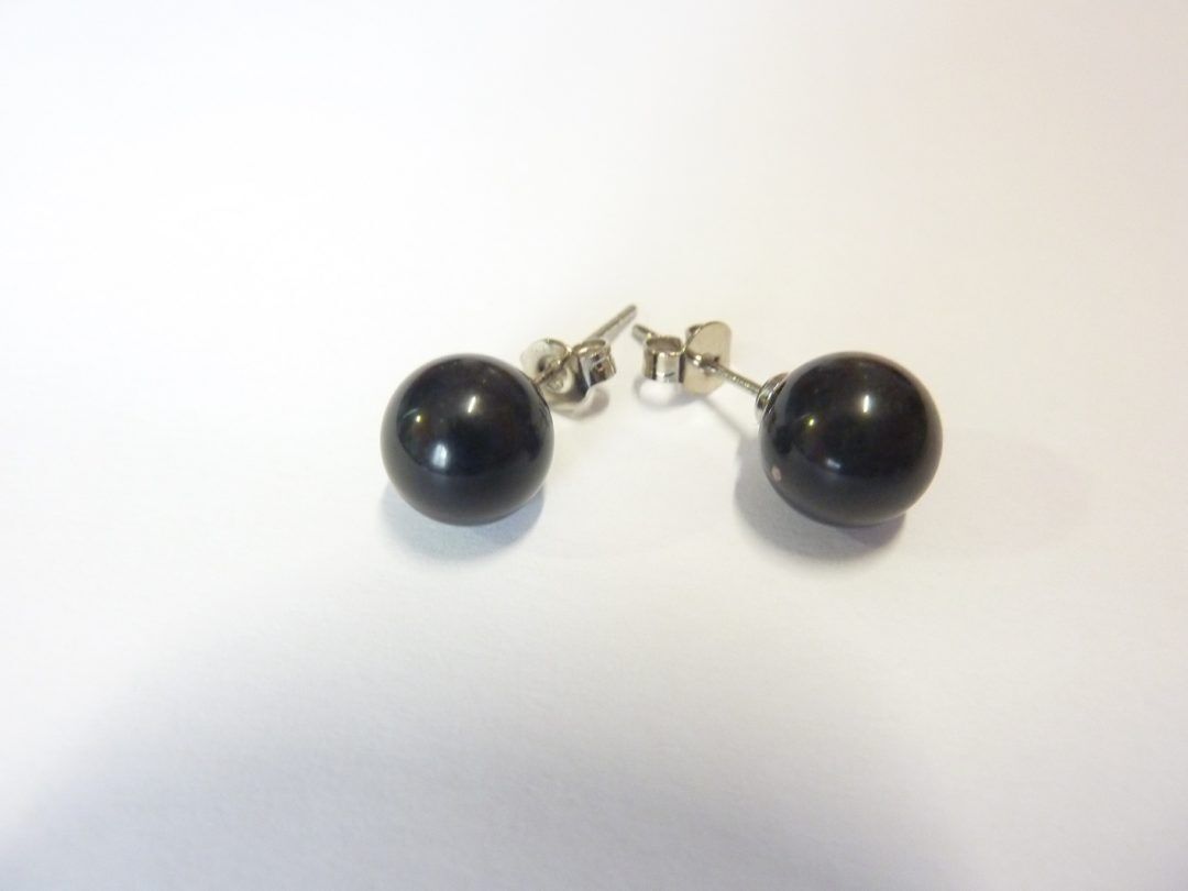 BOUCLES D'OREILLES TOURMALINE NOIRE