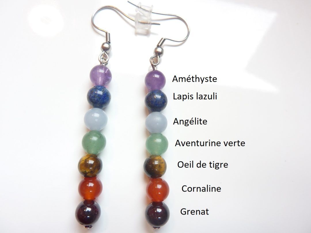 Boucles d'oreilles 7 CHAKRAS