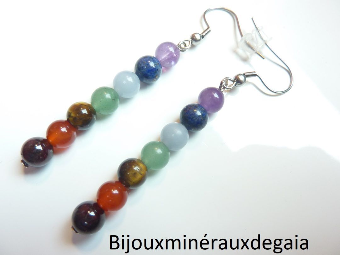Boucles d'oreilles 7 CHAKRAS
