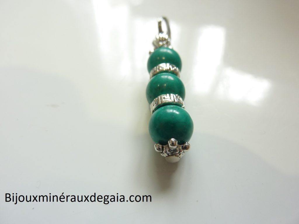 Pendentif Turquoise - Perles rondes 8 mm