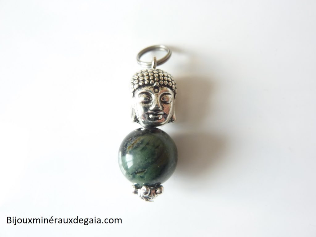 PENDENTIF JASPE KAMBAMBA BOUDDHA