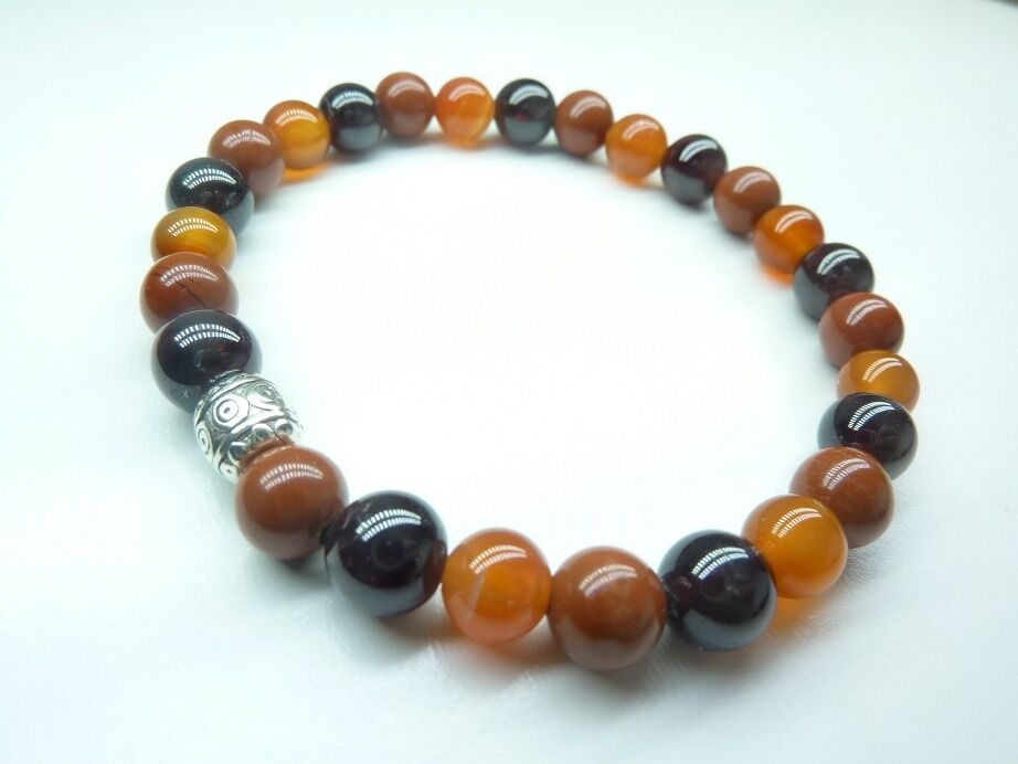 Bracelet Libido Grenat-Cornaline-Jaspe rouge