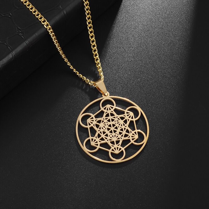 Pendentif cube de Métatron or ou argent