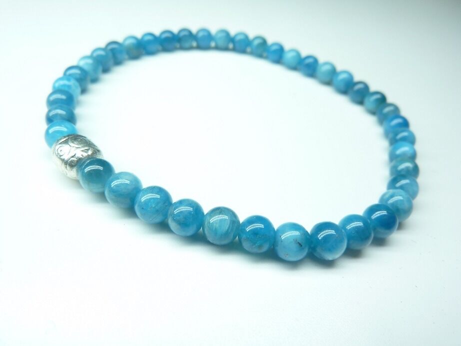 Bracelet Apatite - Perles rondes 4 mm