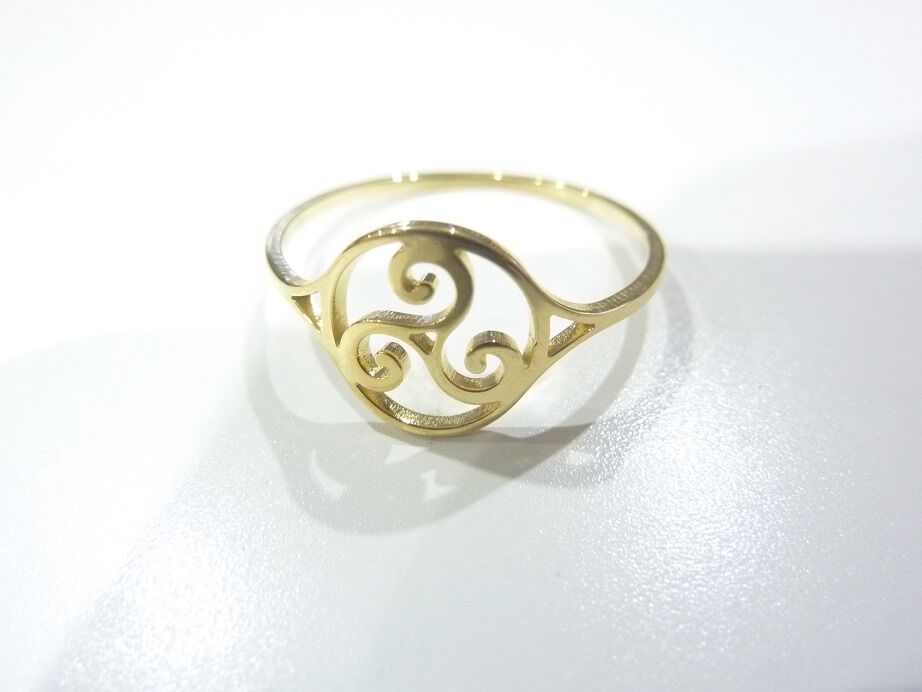 Bague Triskel acier inoxydable T 61 ref Or