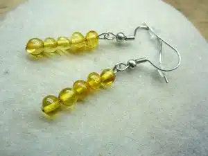 Boucles d'oreilles Ambre miel véritable Baltique
