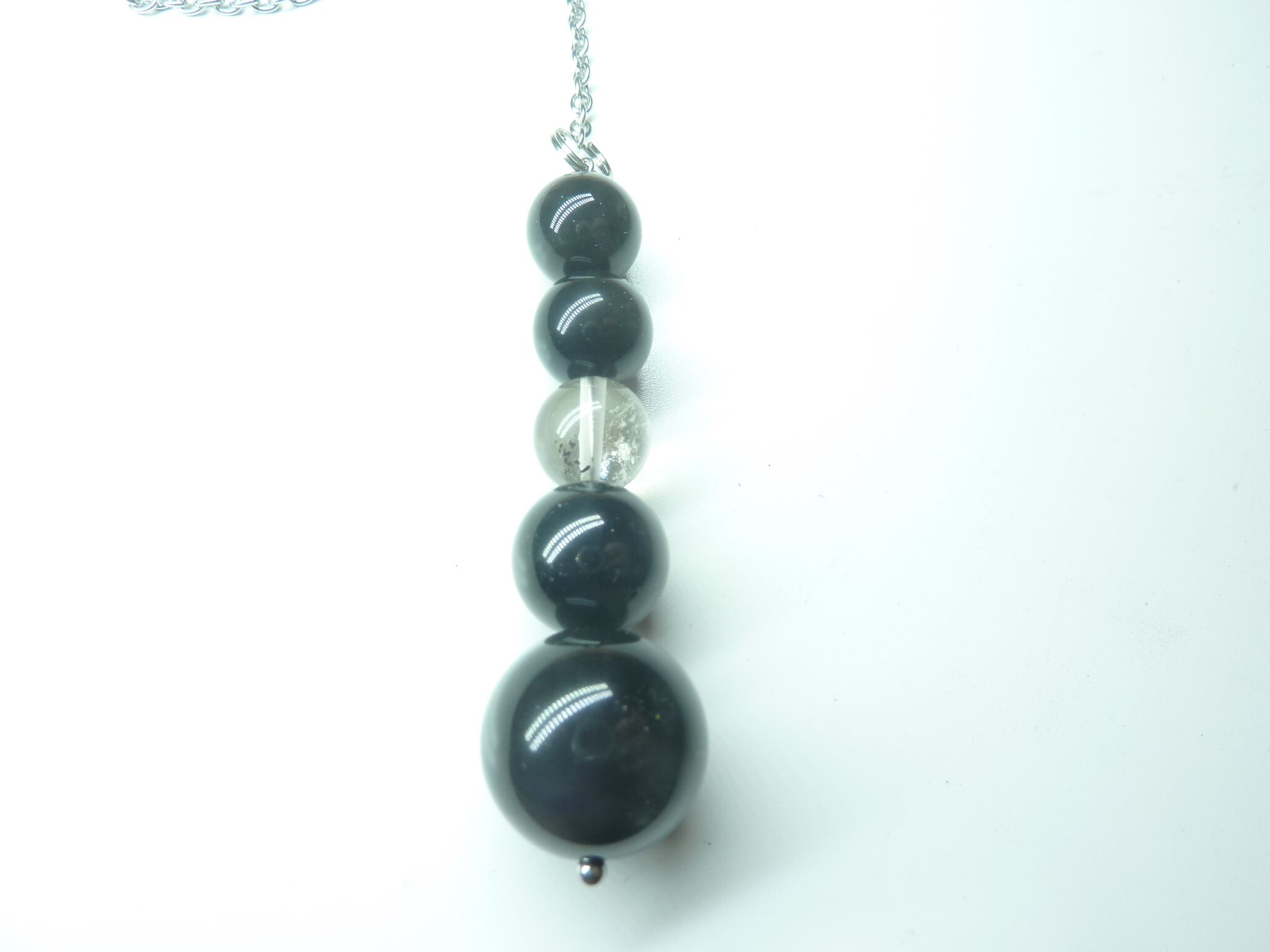 Suspension Méga Protection Obsidienne oeil céleste-Spinelle noir-Quartz