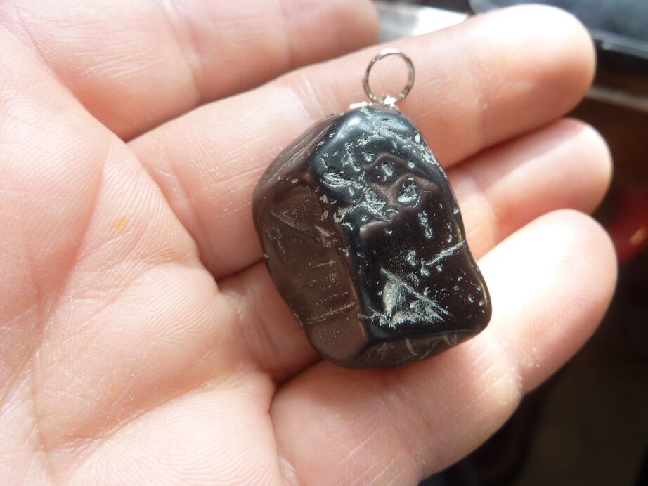 Pendentif Spinelle noir 31,4 gr ultra rare gg 23