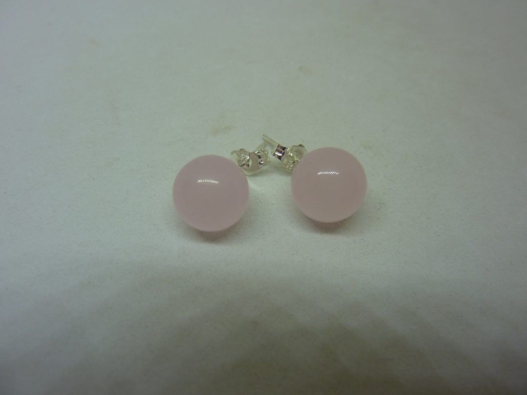 BOUCLES D'OREILLES QUARTZ ROSE