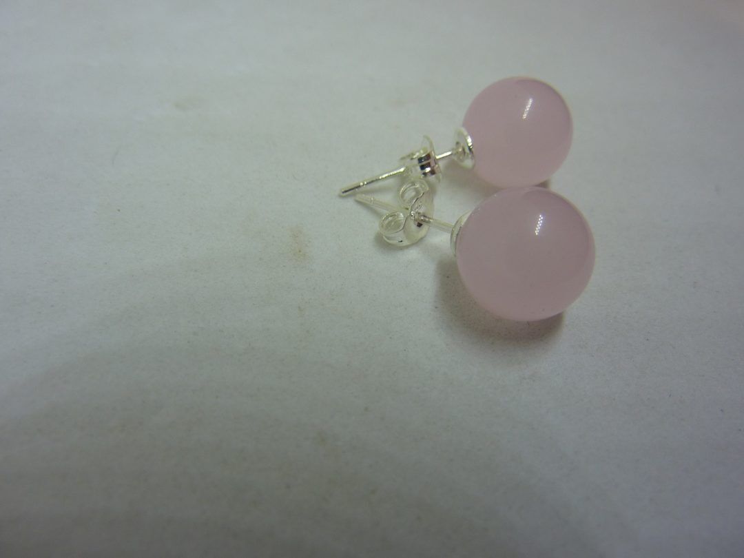 BOUCLES D'OREILLES QUARTZ ROSE