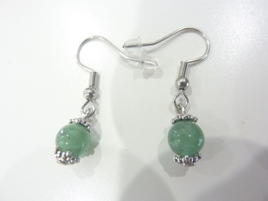 Boucles d'oreilles Aventurine verte