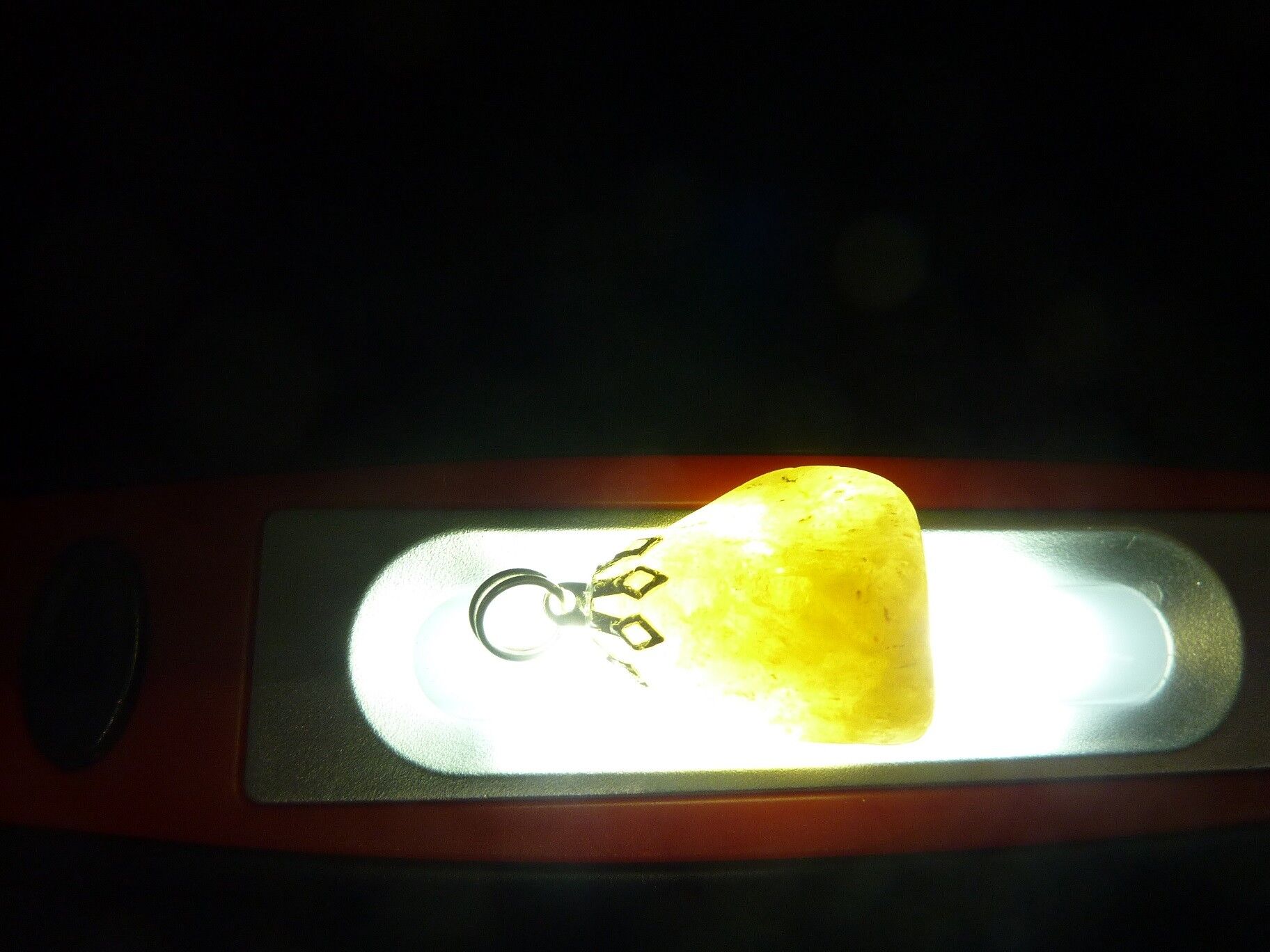 PENDENTIF HELIODORE GEMME +PUISSANT QUE LA CITRINE! ref 3027