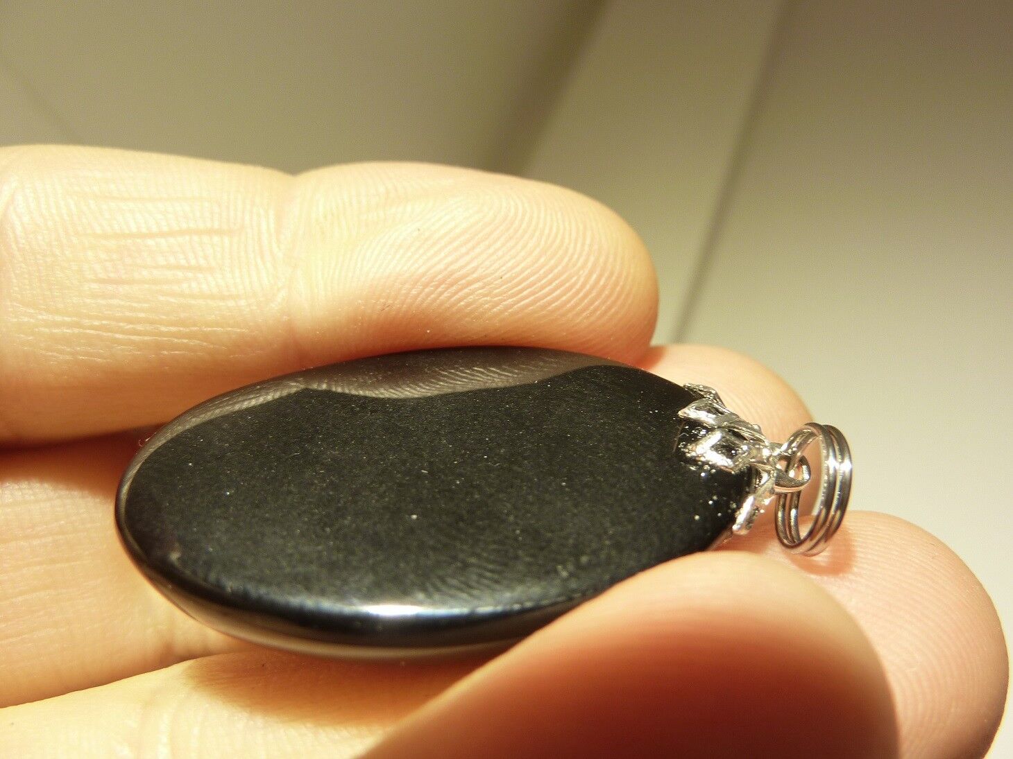 Pendentif protection Obsidiene oeil celeste ref 6235 ° – Image 3