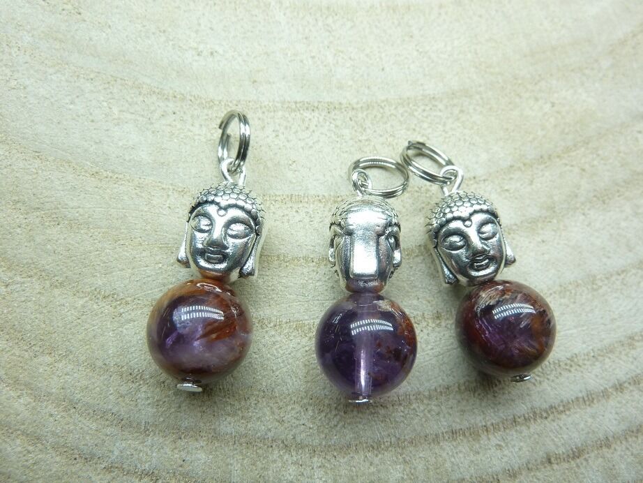 Pendentif Cacoxénite super seven Bouddha très rare