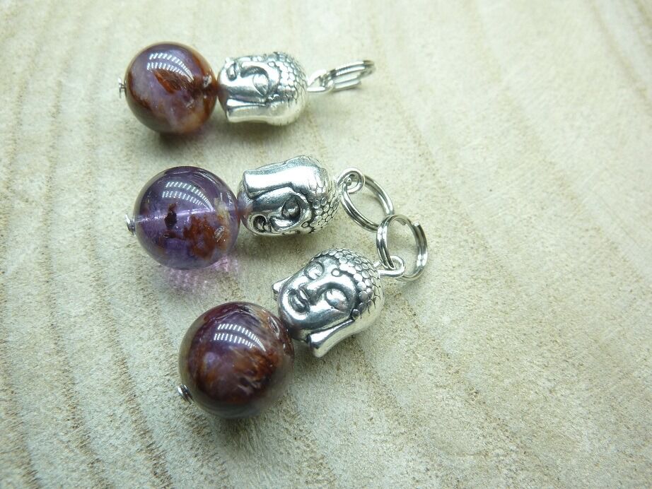 Pendentif Cacoxénite super seven Bouddha très rare