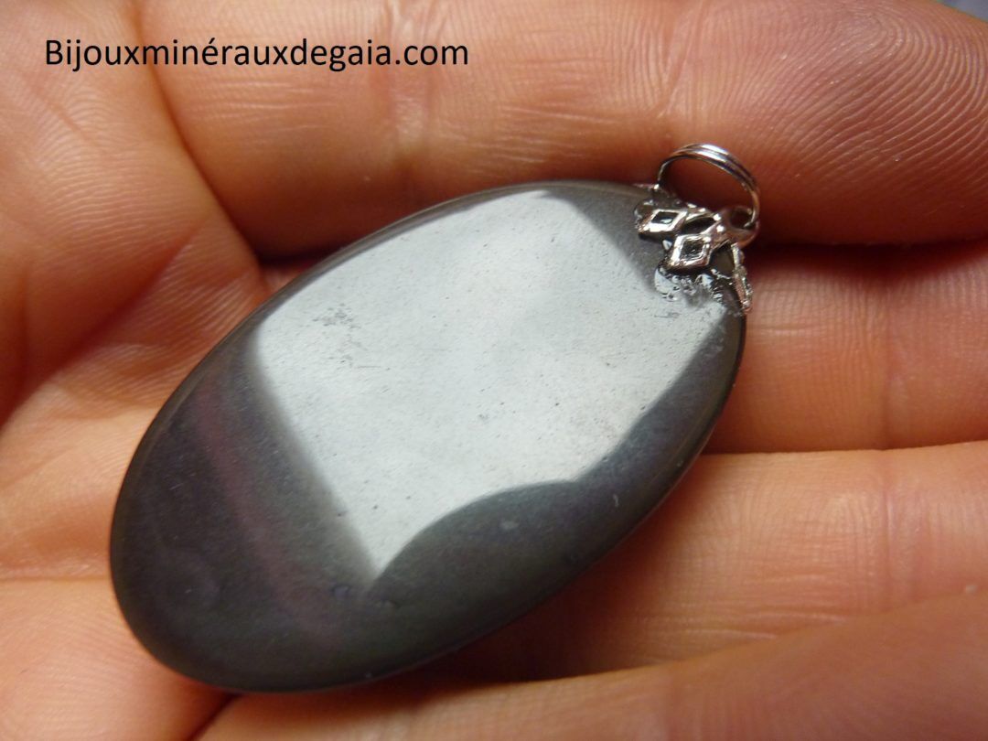 Pendentif protection obsidienne oeil celeste ref 3712