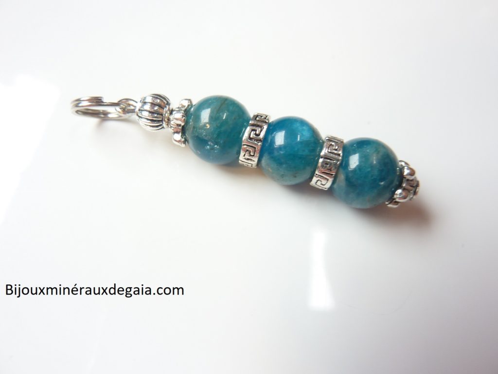Pendentif Apatite-perles rondes 8 mm