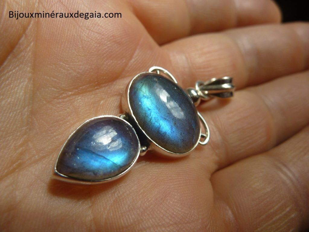 Pendentif Labradorite Monture argent 925 ref 2588