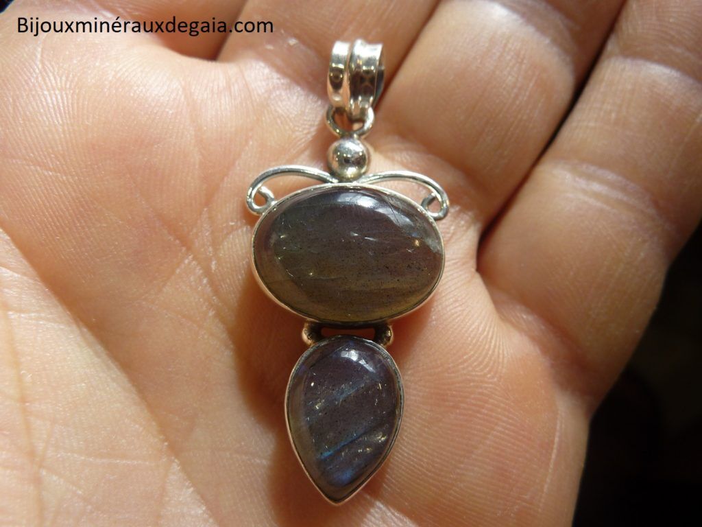 Pendentif Labradorite Monture argent 925 ref 2588