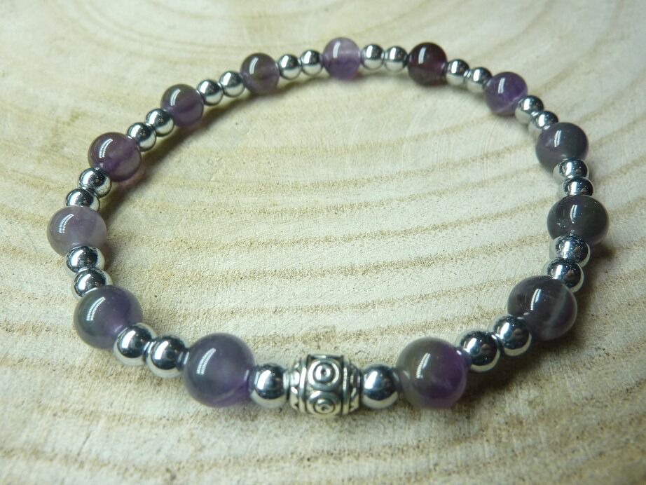 Bracelet Cacoxénite super seven - Hématite