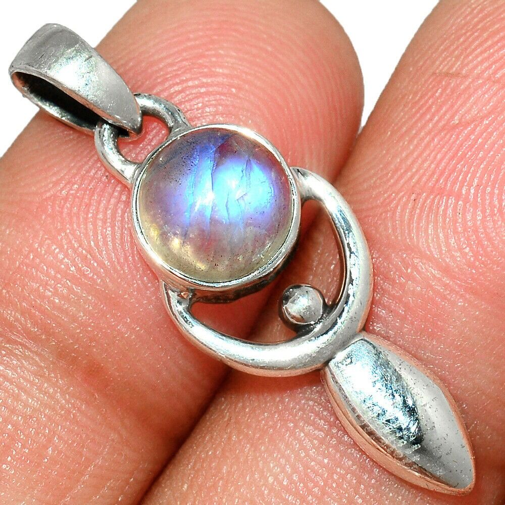 Pendentif Pierre de lune Monture argent 925 Ref 8578