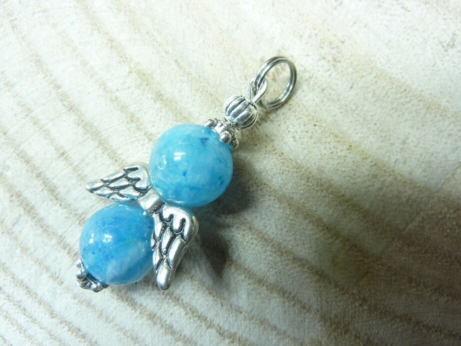 Pendentif Hémimorphite - perles rondes 10 mm