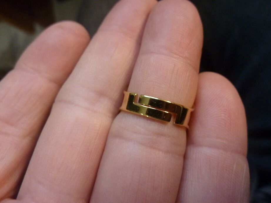 Bague Fleur de vie or réglable