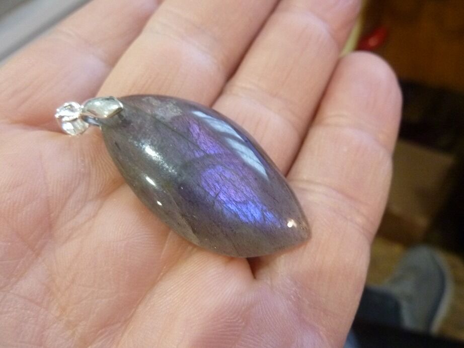 Pendentif Labradorite violet Rare ! ref 8328