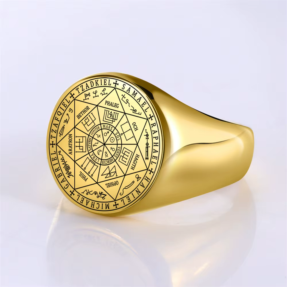 Bague Sceau des 7 Archanges taille 61 ref or