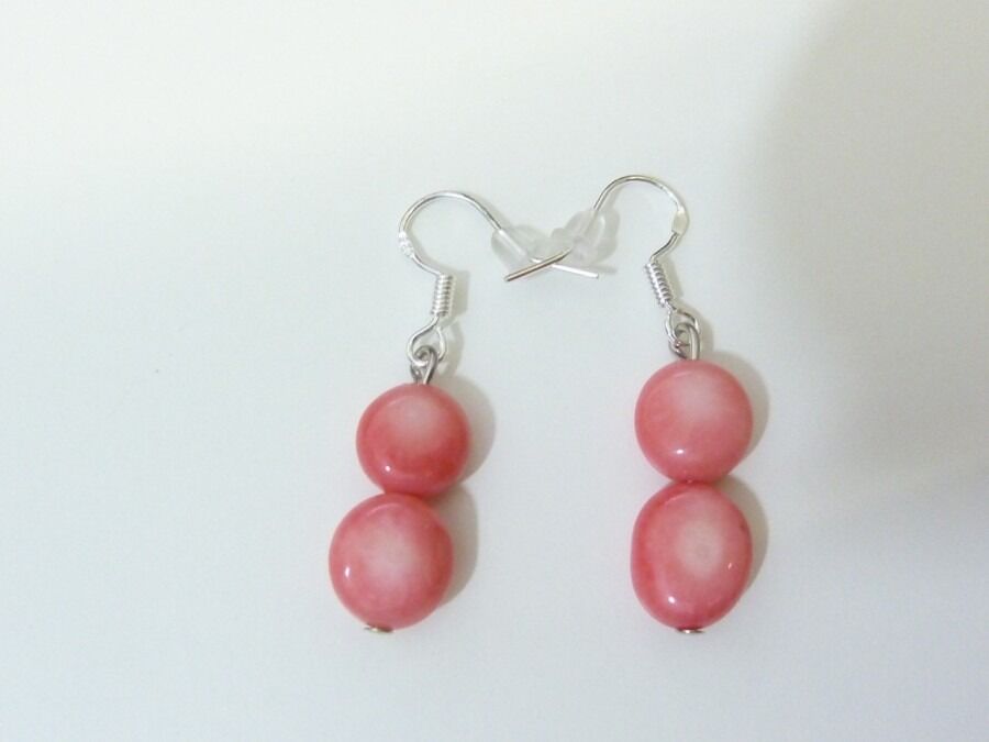 BOUCLES D'OREILLES CORAIL ROSE SAUMON