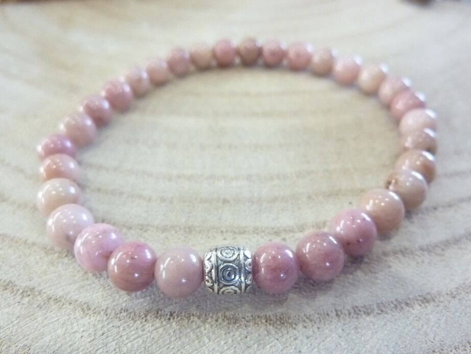 Bracelet Rhodochrosite-Perles rondes 6 mm