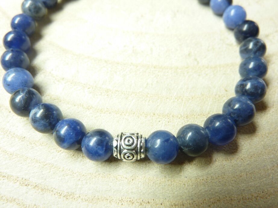 Bracelet Sodalite perles rondes 6 mm
