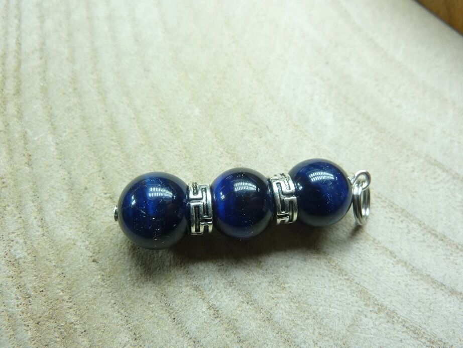 Pendentif Oeil de faucon-Perles rondes 10 mm