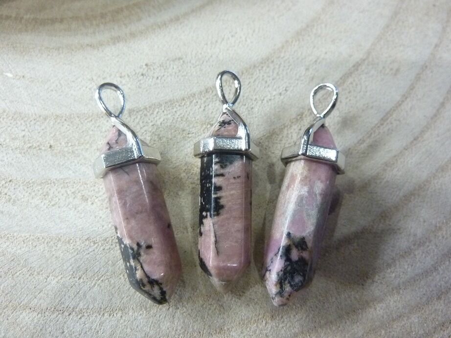 Pendentif Rhodonite à l'unité