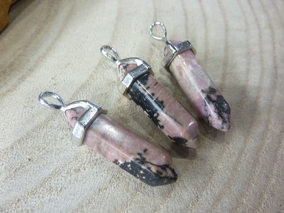 Pendentif Rhodonite à l'unité