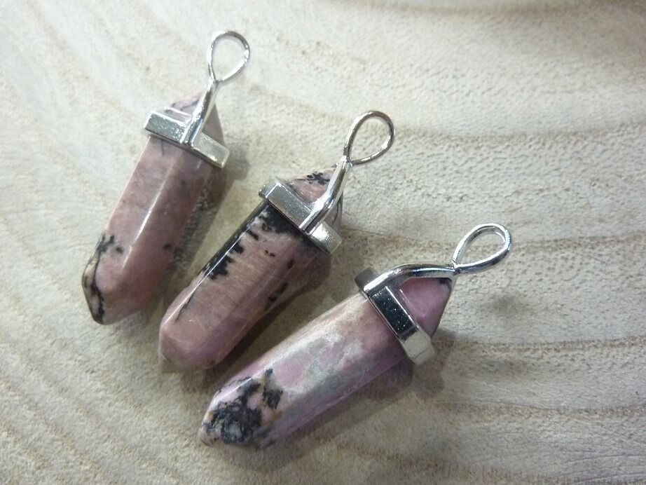 Pendentif Rhodonite à l'unité