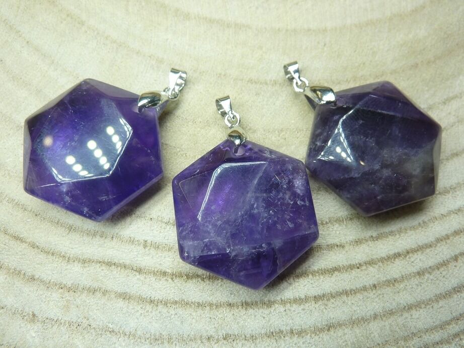 Pendentif Améthyste sceau de Salomon