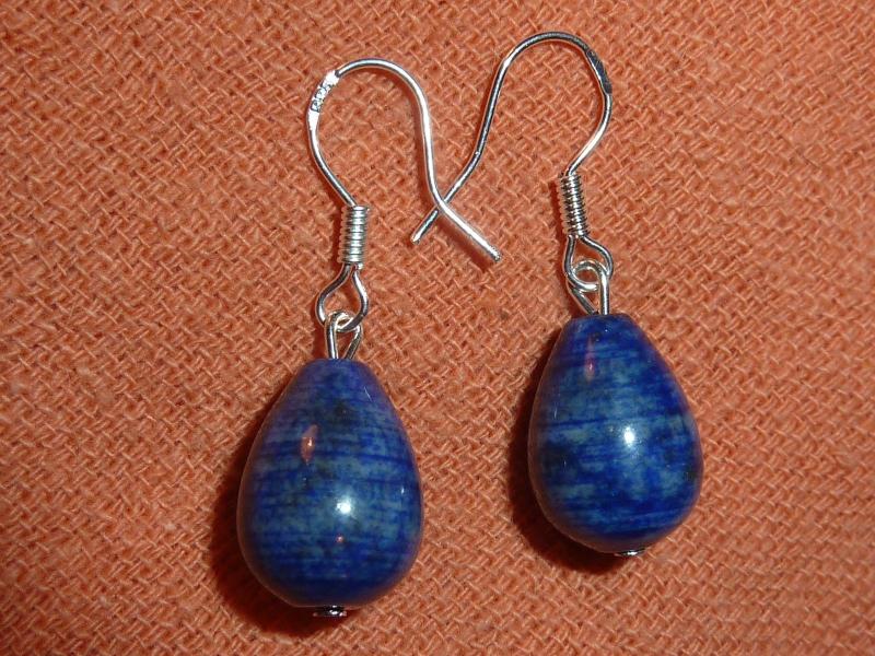 Boucles d'oreilles goutte lapis lazuli