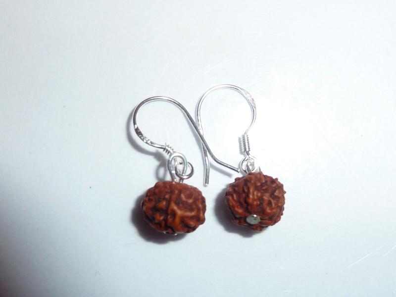 Boucles d'oreilles rudraksha 8mm