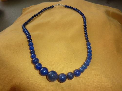 Collier lapis lazuli perles rondes 6-8-10-12-14 mm
