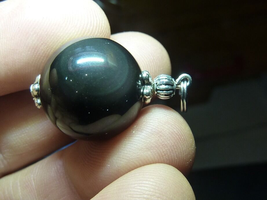 Pendentif Obsidienne oeil céleste ref 3375