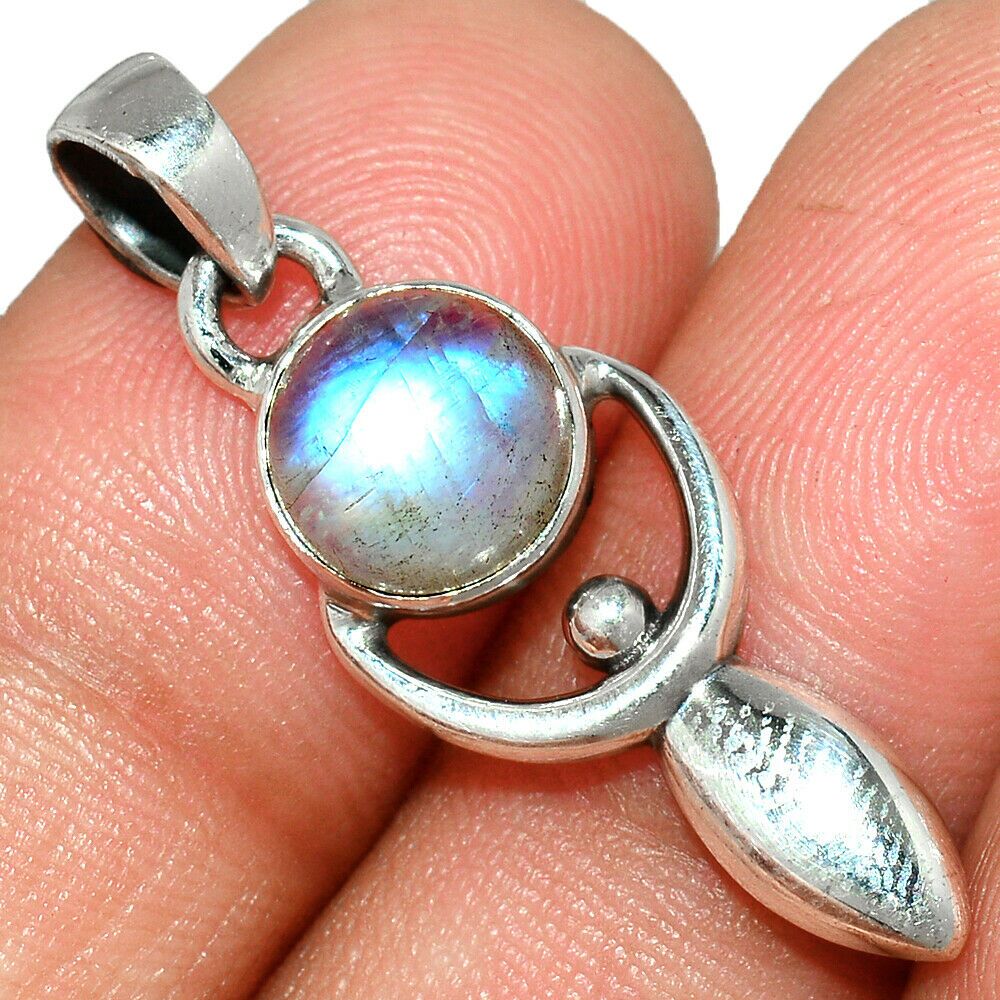 Pendentif Pierre de lune Monture argent 925 Ref 3140