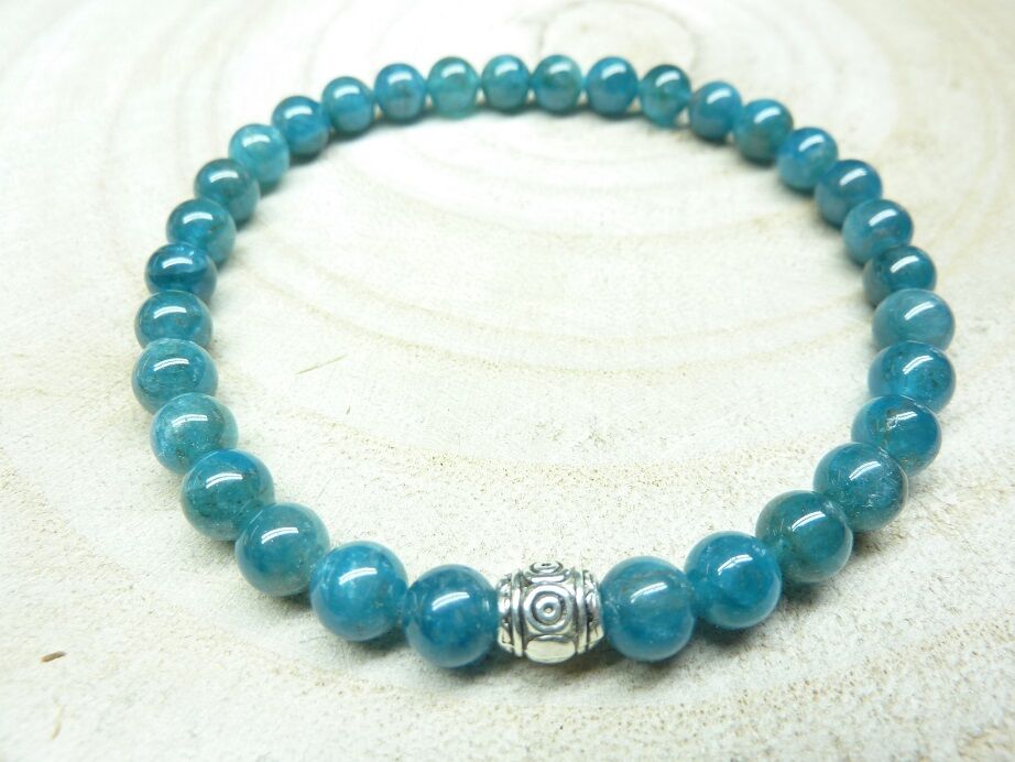 Bracelet Apatite - Perles rondes 6 mm