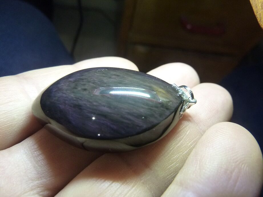 Pendentif Obsidienne mentogochol rare ref 2806