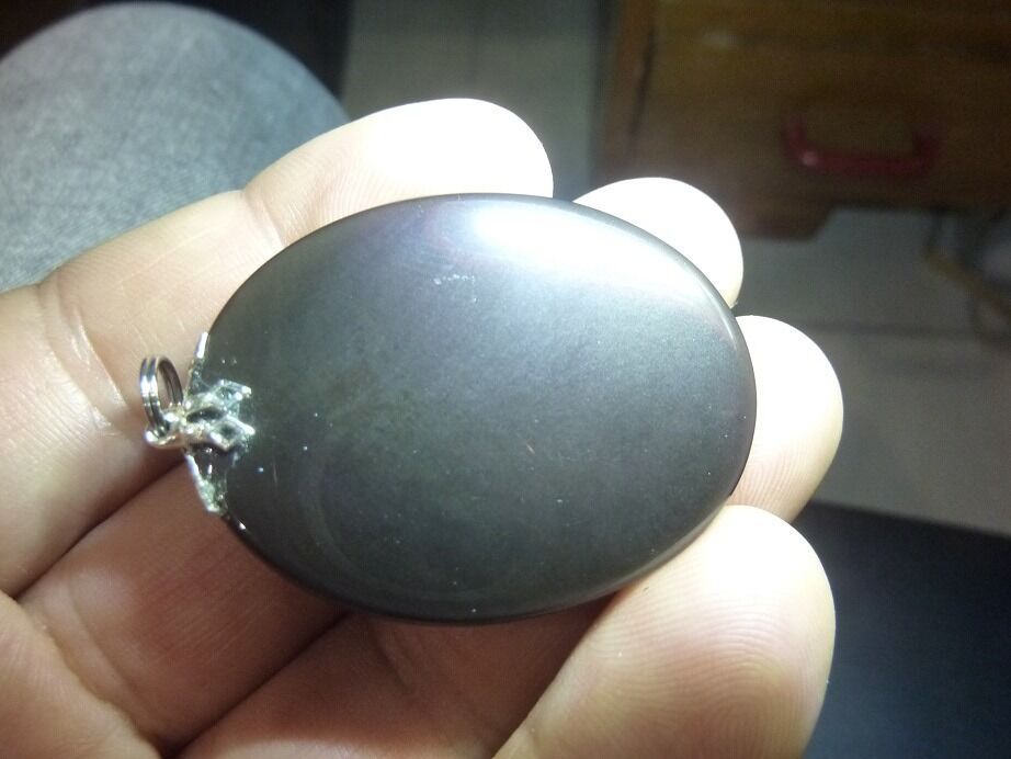 Pendentif Obsidienne oeil céleste ref 3388