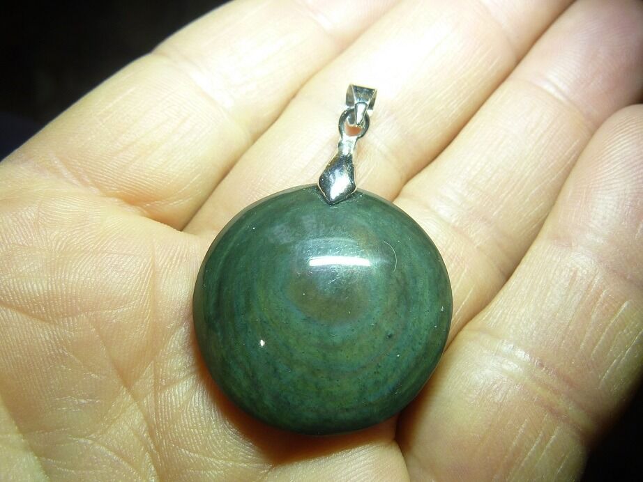 Pendentif Obsidienne oeil céleste mentogochol ref 3388