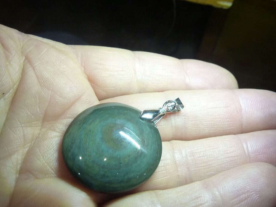 Pendentif Obsidienne oeil céleste mentogochol ref 3388