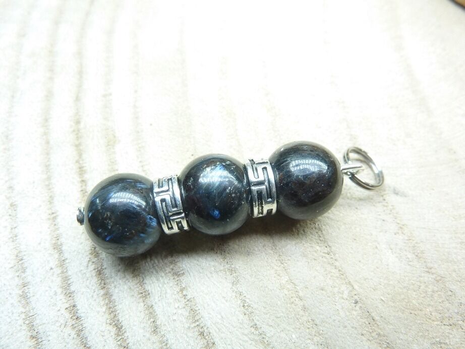Pendentif Astrophyllite-Perles rondes 10 mm